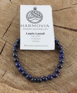 Bracelet Lapis Lazuli AA - Perles 6mm, 1 pièce